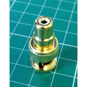 Composite video BNC to phono RCA adapter gold for Sony PVM monitor